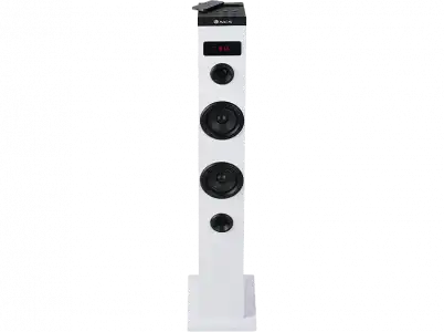 Torre de sonido - NGS Skycharm, 50W, Bluetooth, USB, Radio FM, Aux, Blanco