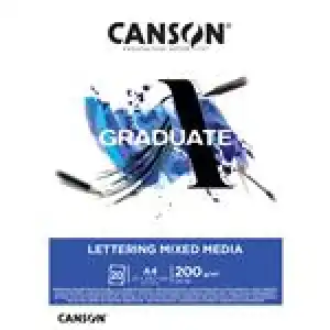 Bloc A4 Canson Graduate Lettering Multitécnica Satin 200g