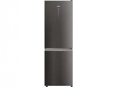 Frigorífico combi - Haier 2D HDW3618DNPD, 341L, Total No Frost, 185cm, Motor Inverter, Wi-Fi, Botellero, Dark Inox