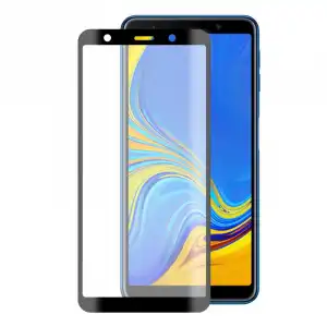 Ksix Protector Pantalla Cristal Templado Marco Negro para Samsung Galaxy A7 2018
