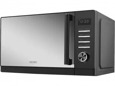 Microondas con grill - Koenic KMWG 2322 DB, 900 W, 5 potencias, 8 programas automáticos, 23 l, Negro