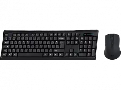 Pack Teclado + Ratón - ISY IDE-2500-ES, Inalámbrico, 2.4 GHz, USB, Negro