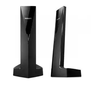 Philips Línea V M3502B/34 Teléfono Inalámbrico Duo de Diseño Negro