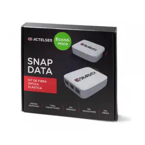 Actelser Kit Básico economico de Fibra Óptica Plástica Snap Data 20 Metros