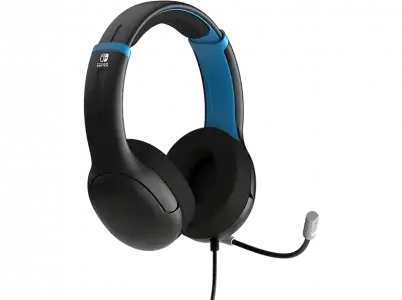 Auriculares gaming - PDP Airlite, Con cable, Para Nintendo Switch, Cancelación de ruido, Moonlight Black