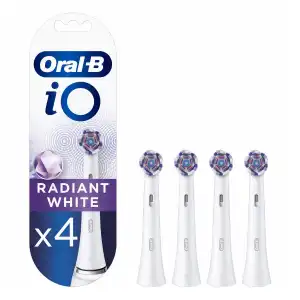 Braun - Pack De 4 Cabezales De Recambio Oral B - IO Radiant White