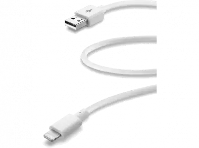 Cable USB - CellularLine, A, Lightning, Blanco, cable de teléfono móvil