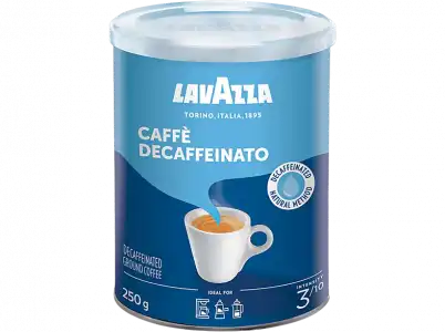 Café molido - Lavazza DEK café en lata con sabor suave y descafeinado de 250g