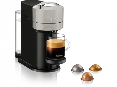 Cafetera de cápsulas - Nespresso® Krups Vertuo XN910B, 1500 W, 1.1 l, Wi-Fi, Bluetooth, Gris