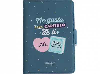 Funda eBook - Mr Wonderful ''Me gusta cada capítulo de ti'', Para 6", 18.5 cm, Azul