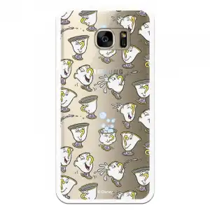 Funda Oficial Disney Chip Potts Siluetas Transparente Para Samsung Galaxy S7 Edge