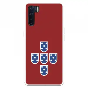 Funda Para Oppo A91 Del Federación Portuguesa De Fútbol Escudo Fondo Rojo - Licencia Oficial Federación Portuguesa De F