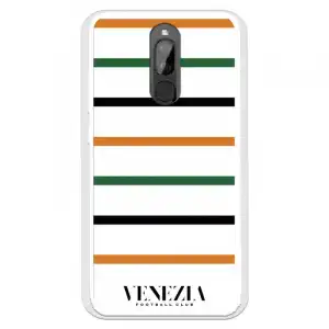 Funda Para Xiaomi Redmi 8 Del Venezia Fondo Blanco Rayas - Licencia Oficial Venezia Football Club