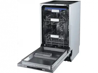 Lavavajillas integrable - Infiniton DIW-NB410, 10 servicios, 7 programas, 45 cm, Tercera bandeja, Inox