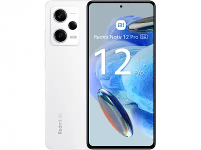 Móvil - Xiaomi Redmi Note 12 Pro 5G, Blanco, 256 GB, 8 GB RAM, 6.67" AMOLED FHD+ 120Hz, MediaTek Dimensity 1080 2,6 Ghz, 5000 mAh, Android