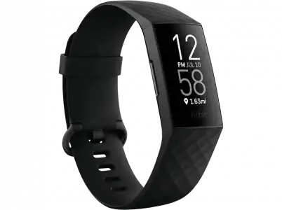 Pulsera de actividad - Fitbit Charge 4, Negro, 2.27 cm, Bluetooth