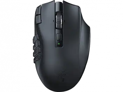 Ratón gaming - Razer Naga V2 Hyperspeed, Inalámbrico, 30000 DPI, 21 controles programables, Hasta 250 h, Negro