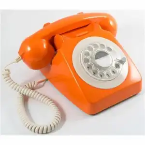 Teléfono Retro De Disco Naranja