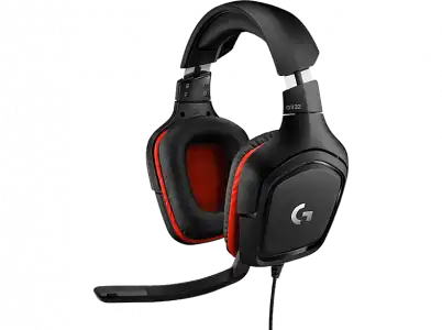 Auriculares gaming - Logitech G332, De diadema, Con cable, Micrófono, PC/Xbox One/PS4/Nintendo Switch, Drivers 50 mm, Negro y Rojo