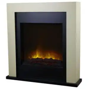 Chimenea Eléctrica Moderna De Pie Chemin'arte 102, Blanca, 2000w