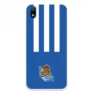 Funda Para Huawei Y5 2019 Del Real Sociedad De Fútbol Real Rayas Verticales - Licencia Oficial Real Sociedad De Fútbol