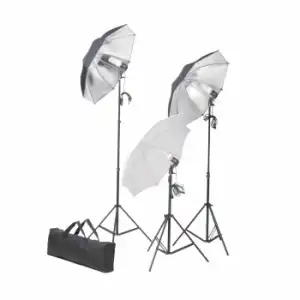 Kit De Iluminación De Estudio Trípodes Y Sombrillas 24 Vatios Vidaxl