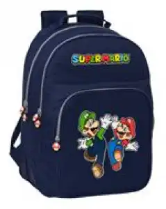 Mochila doble Safta adaptable a carro Súper Mario