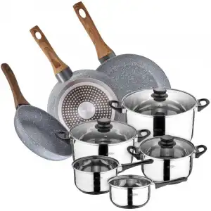 San Ignacio Toledo Batería de Cocina 8 Piezas + Daimiel Set de 3 Sartenes