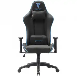 Tempest Vanquish Silla Gaming Negra/Azul Tela Transpirable