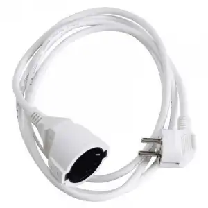 Wolfpack Cable de Alimentación Alargador Schuko 2m Blanco