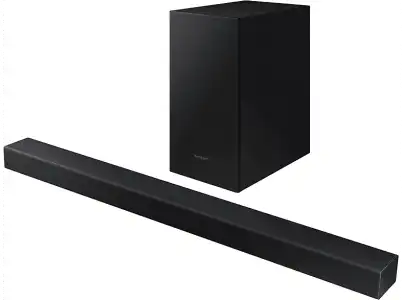 Barra de sonido - Samsung  2020 HW-T420, Dolby Digital 2.1, Bluetooth 4.2, Multiconexión, Negro