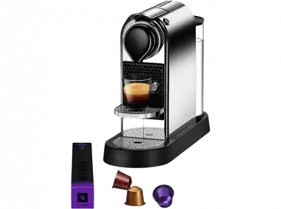 Cafetera de cápsulas - Nespresso® Krups CitiZ, 19 bares, 1 l, taza, 1260 W, Plata