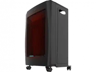 Estufa de gas - Cecotec ReadyWarm 4200 BlueFlame Foldable, 4.2 kW, 2 niveles, Llama azul, Bombonas hasta 15 kg, Plegable, Black