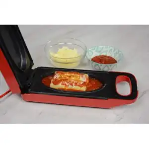 Express Cooker Olla Sartén Eléctrica Antiadherente Con Función Reversible 800w Color Rojo Plancha Electrica Platos Rápidos En Poco Espacio Original