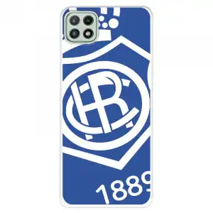 Funda del Recre Escudo Fondo Azul Licencia Oficial Real Club Recreativo de Huelva para Samsung Galaxy A22 5G