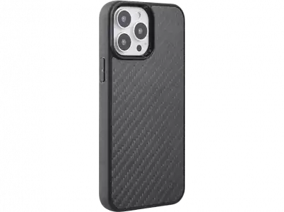 Funda - ISY ISC-3716 Carbon, Para Apple iPhone 13 Pro Max, Trasera, TPU, Negro