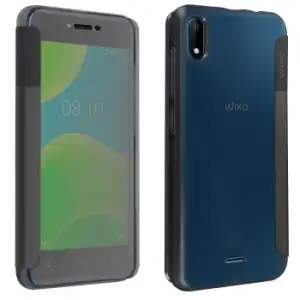 Funda Wiko Y50 Con Ventana Diagonal Original Wiko - Gris