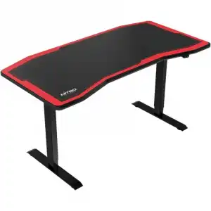 Nitro Concepts D16E Mesa Gaming con Altura Regulable Eléctricamente Negra/Roja