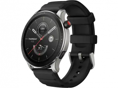 Smartwatch - Amazfit GTR 4, AMOLED 1.43", 22 mm, Carcasa de Aleación Aluminio, Superspeed Black