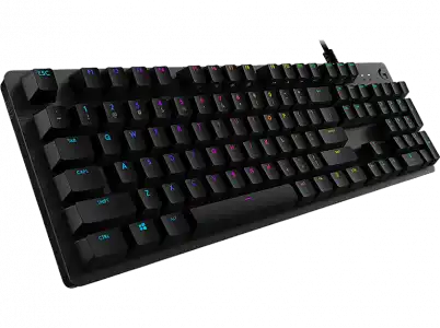 Teclado gaming - Logitech G512 Carbon, Mecánico, RGB GX Brown, Cable 1.8 m, Negro