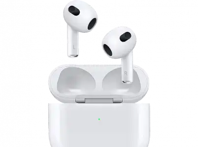 APPLE AirPods (2022 3ª gen), Inalámbricos, Bluetooth®, Estuche Carga no Inalámbrica, Chip H1, Siri, Blanco