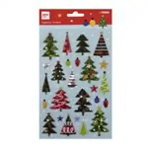 Blíster Apli Kids con 25 pegatinas de Árboles de Navidad