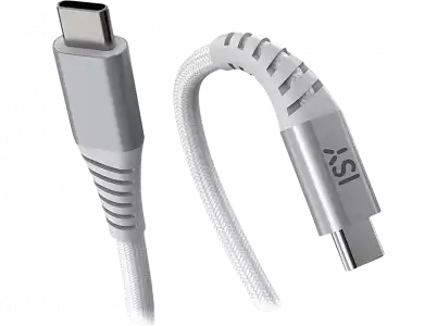 Cable USB - ISY ICN-5000-WT-CC, De USB-C a USB-C, 2 m, Blanco