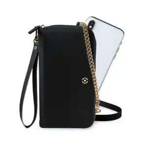 Celly Venere Bolso con Cremallera Negro para Smartphones hasta 6.5"