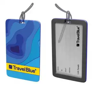 Etiqueta de identificación Travel Blue Mapa