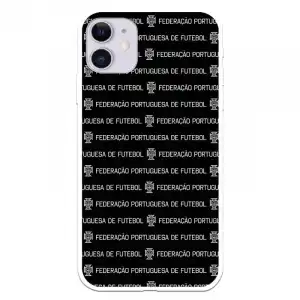 Funda Licencia Oficial Federación Portuguesa de Fútbol Nombre Fondo Negro para iPhone 11