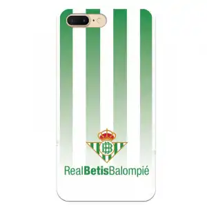 Funda Licencia Oficial Real Betis Balompié Fondo Rayas Verdiblancas para iPhone 7 Plus