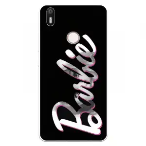 Funda Para Bq Aquaris X Oficial De Mattel Barbie Logo Barbie Silicona Negra - Barbie