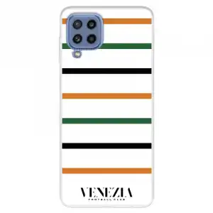 Funda Para Samsung Galaxy M32 Del Venezia Fondo Blanco Rayas - Licencia Oficial Venezia Football Club