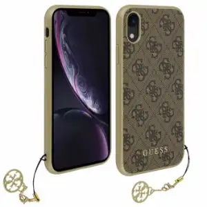 Guess Carcasa Colección Monograma Iphone Xr Rígida Bumper - Marrón